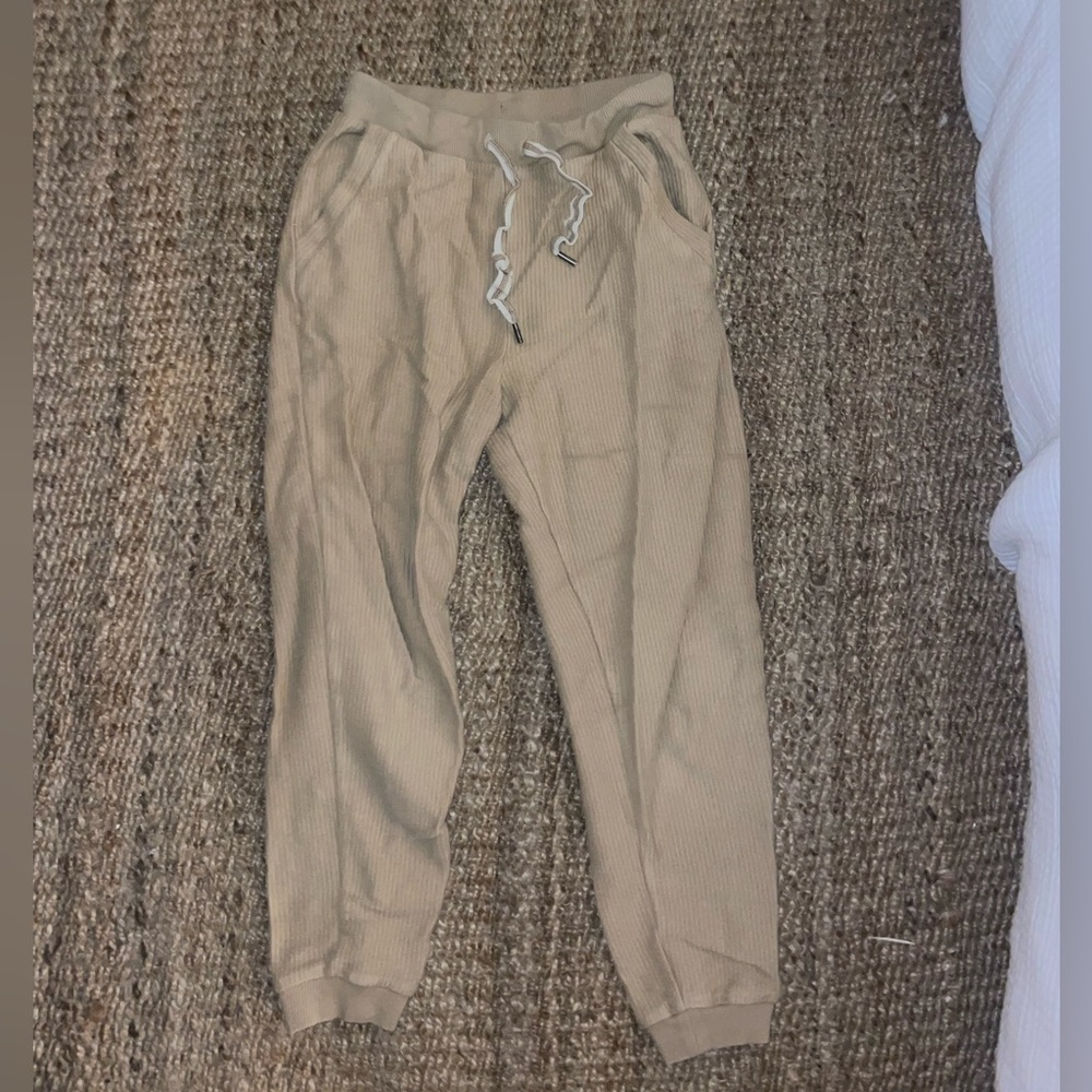 Aerie joggers. Color tan, size Small